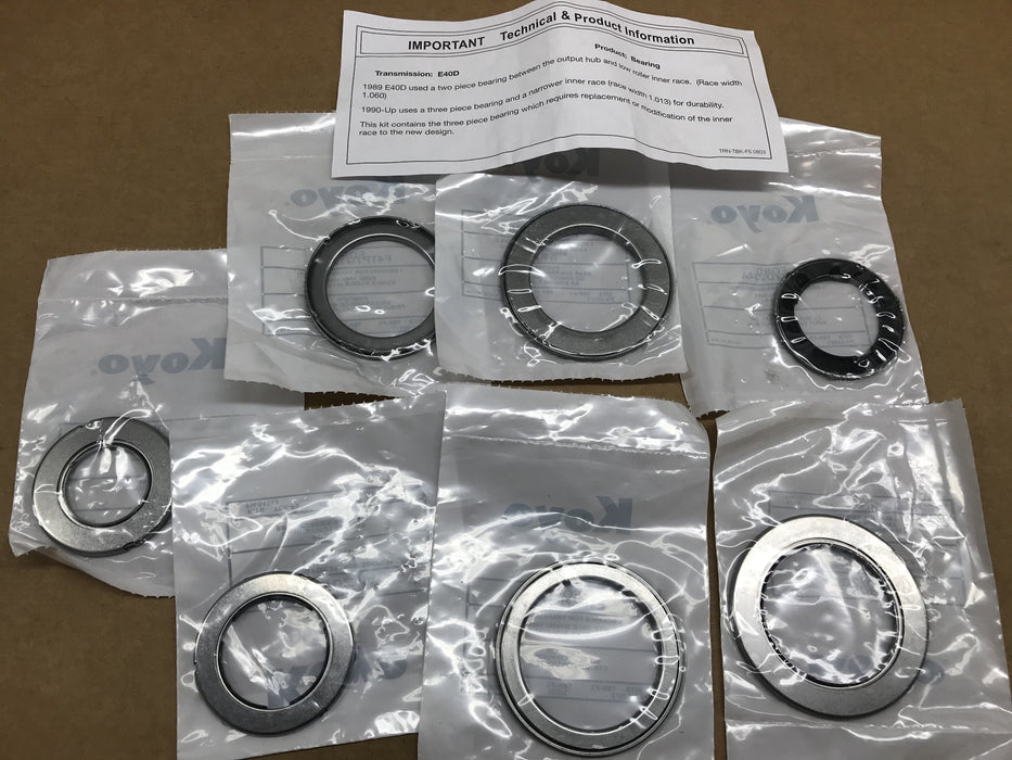 4R100/E4OD 7 piece sonnax Koyo bearing set SBK-F5 36201E Tiger Transmissions