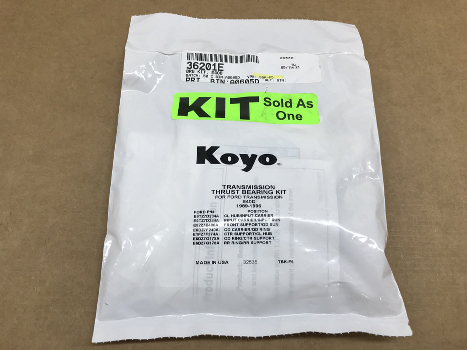 4R100/E4OD 7 piece sonnax Koyo bearing set SBK-F5 36201E Tiger Transmissions